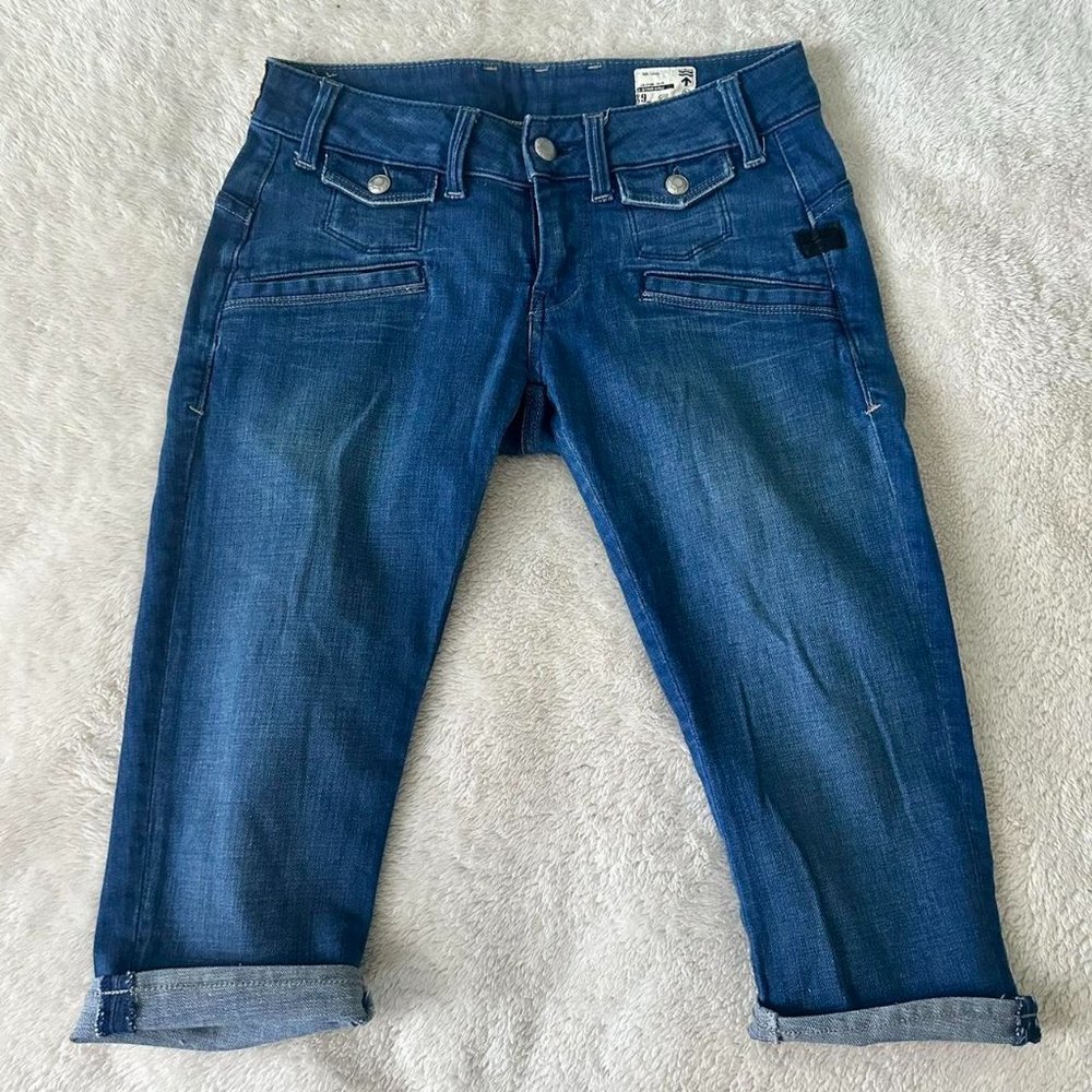 Y2K G-Star Raw Low Rise Bermuda Shorts sz 25